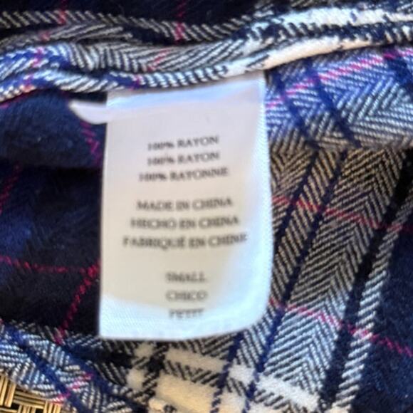 RAILS REVOLVE Hunter Long Sleeve Button Up Plaid Shirt in Ultra Violet S - Picture 5 of 6